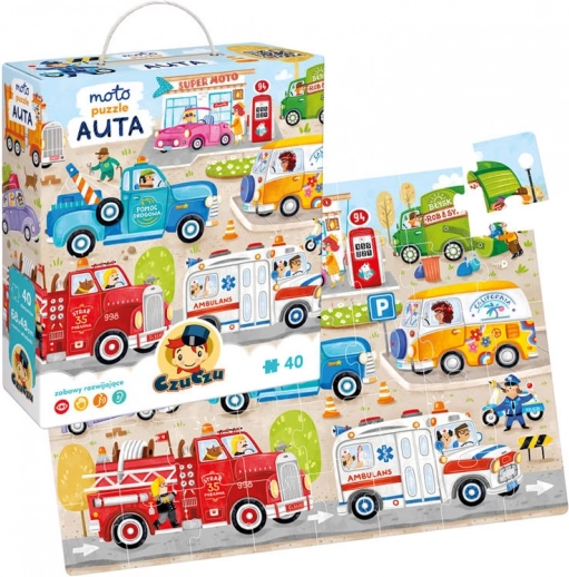 CzuCzu moto puzzle Voitures – grand puzzle pour enfants