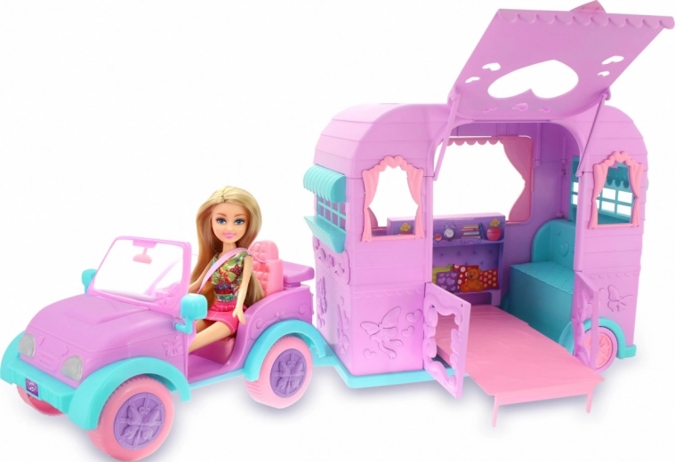 Caravane de camping avec jolis détails