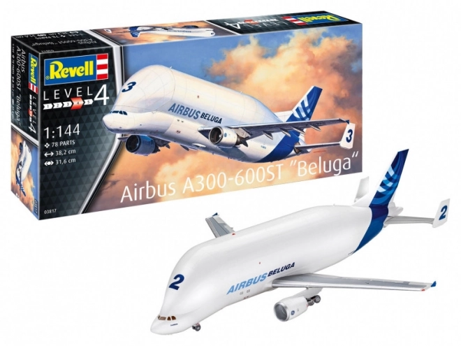 Modèle en plastique avion Airbus A300-600ST Beluga 1/144