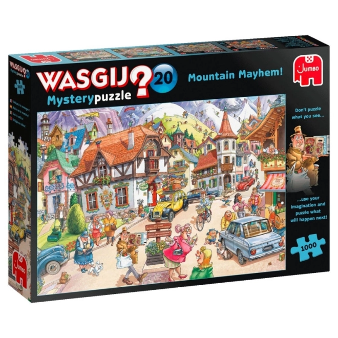Puzzle Wasgij Mystery: Folie en montagne - 1000 pièces