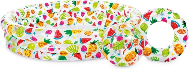 Ensemble piscine gonflable Hawaii pour enfants 132 × 28 cm