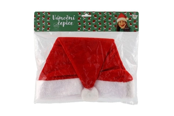 Bonnet de Noël pour adultes tissu diamètre 29 cm sur une carte de carnaval