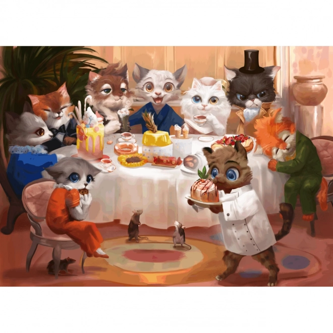 Puzzle Dîner de chats par Brain Tree, 1000 pièces