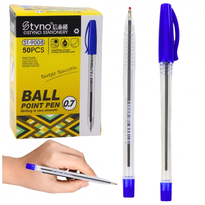 Stylo à bille avec recharge bleue 0,7 mm