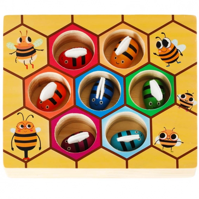Jeu éducatif Montessori d'apprentissage des couleurs - abeilles