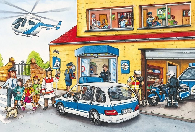 Puzzle de la police, des pompiers et des secouristes 3x24 pièces