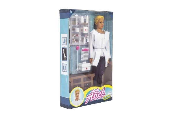 Docteur jouet plastique 30cm avec accessoires en boîte 20x33x5cm