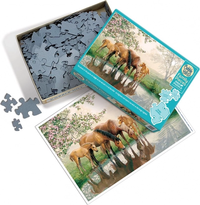 COBBLE HILL Puzzle familial Chevaux 350 pièces