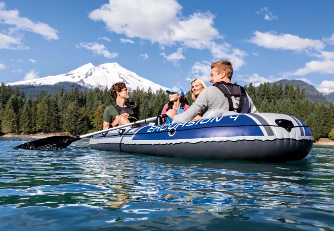 Bateau gonflable Excursion 4 pour 4 personnes avec pagaies et pompe