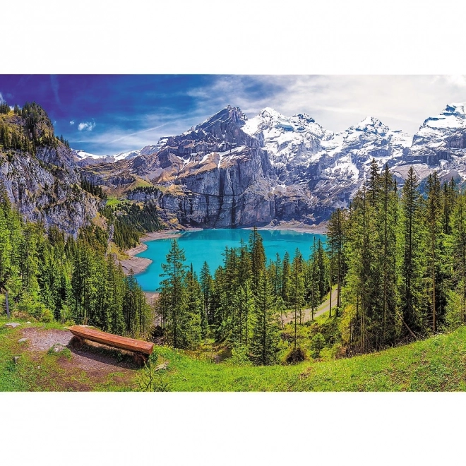 Puzzle Lac Oeschinen Alpes 1500 pièces
