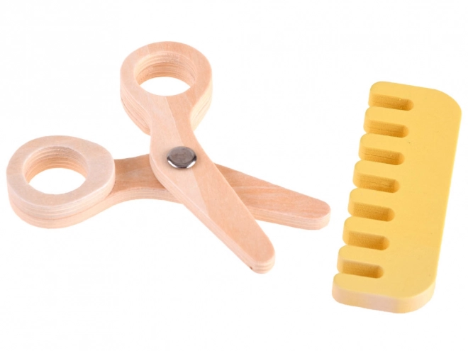 Ensemble de jouets en bois pour coiffeur Barber