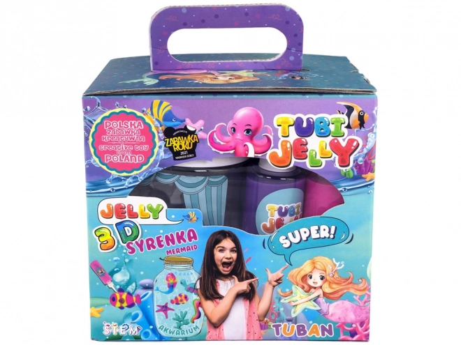 TUBAN TUBI JELLY set de 6 couleurs avec petit aquarium – sirène