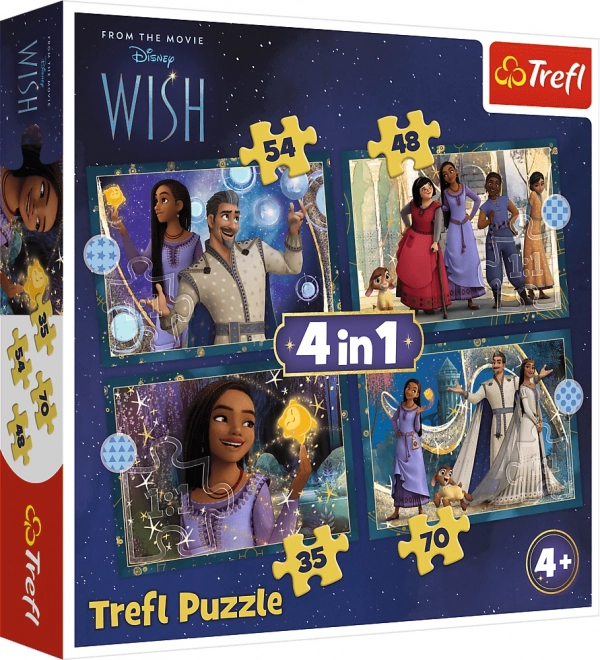 Puzzle TREFL Souhait : Rêves réalisés 4 en 1 (35,48,54,70 pièces)
