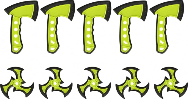 Haches et shurikens souples et sûrs