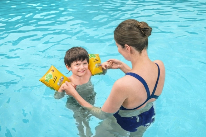 Brassards de natation gonflables jaunes S 25x15cm BESTWAY