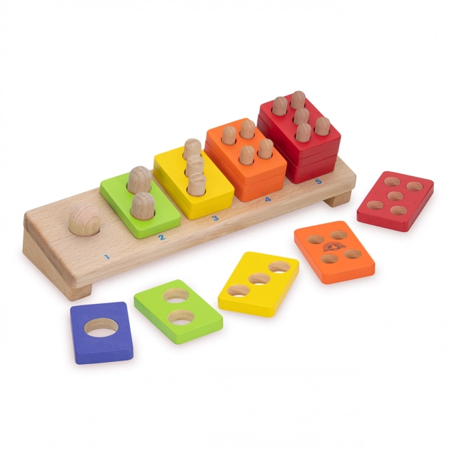 WONDERWORLD puzzle en bois – nombres colorés 1–5