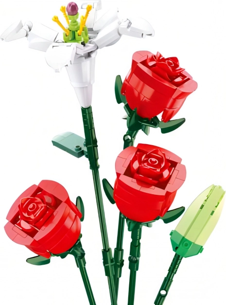 Sluban Flowers roses et lis – jeu de construction 267 pièces