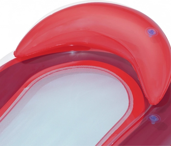 Matelas gonflable rouge avec fond en filet