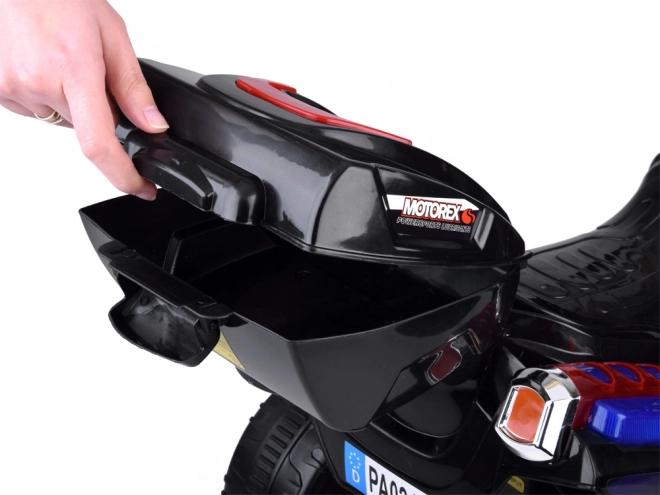 Moto de sport pour enfants avec éclairage LED coloré – Noir
