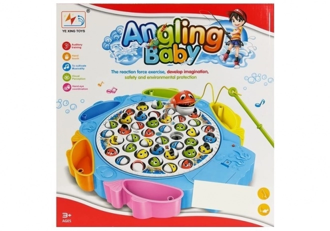 Jeu de pêche 4 cannes à pêche Bleu