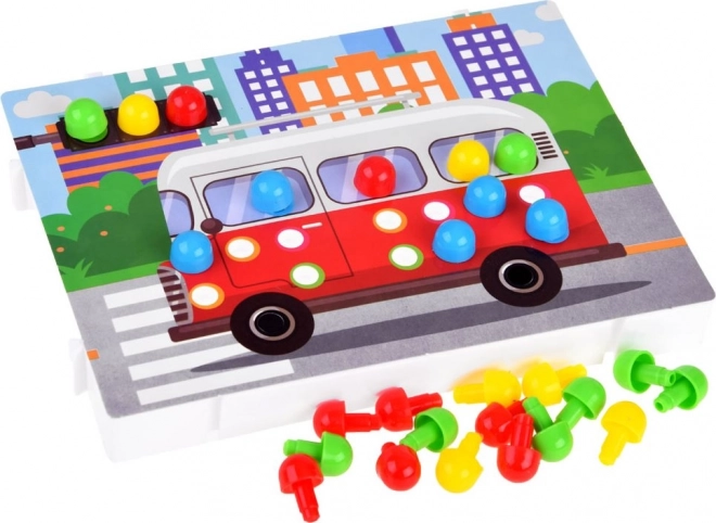 Puzzle éducatif mosaïque colorée pour enfants