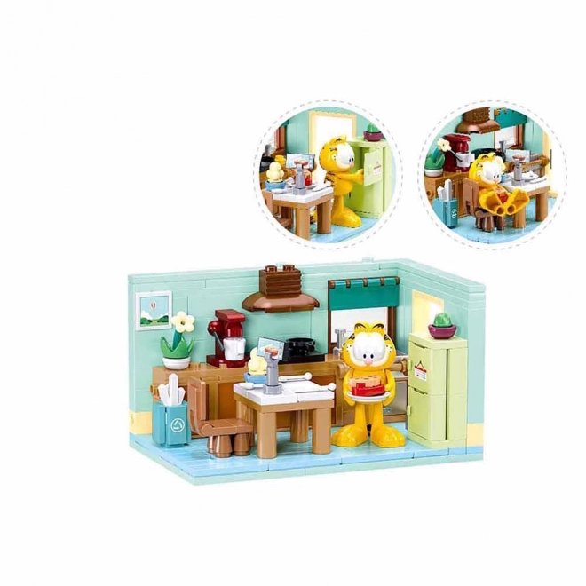 Sluban Garfield dans la cuisine