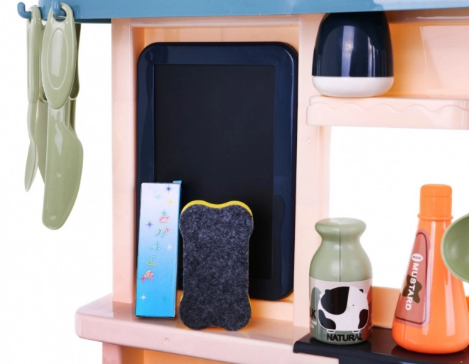 Cuisine moderne pour enfants avec eau courante et 42 accessoires