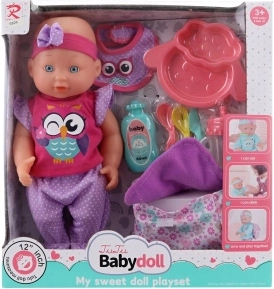 Bébé qui fait pipi – petite fille avec accessoires 30 cm