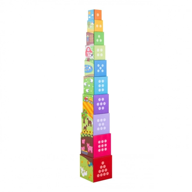 Bigjigs Toys Cubes didactiques ferme