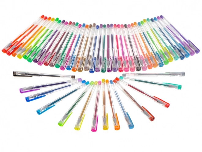 Stylos gel pailletés colorés - 50 pièces