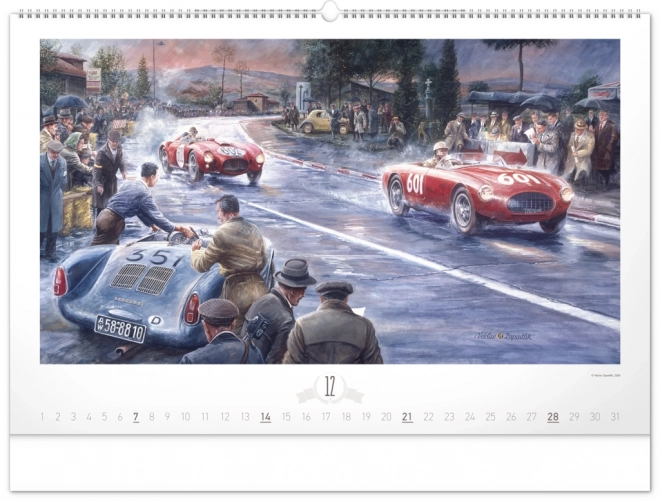 Calendrier mural NOTIQUE Oldtimers – Václav Zapadlík 2025, 64 x 42 cm