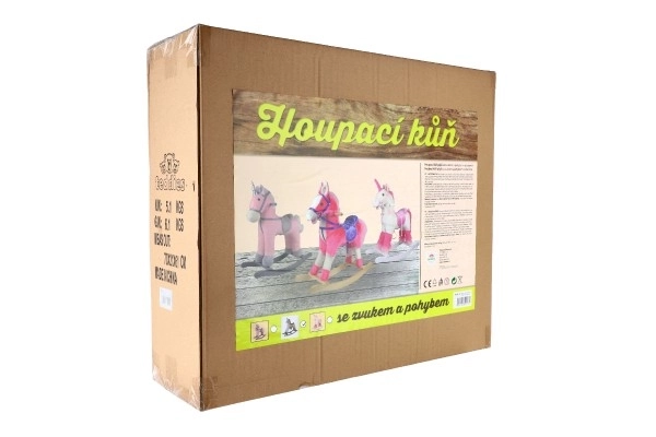 Licorne à bascule en peluche blanche avec effets