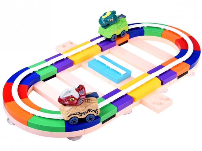 Piste de course de dinosaures pour enfants