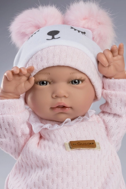 Guca 959 ANDREA - poupée réaliste bébé avec sons et corps en tissu doux - 38 cm