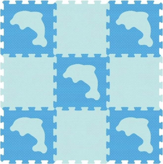 Puzzle de sol en mousse SUN TA TOYS dauphins 30 × 30 cm