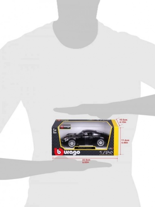 Modèle de voiture Porsche 911 Carrera S noir