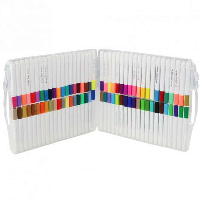 Ensemble de marqueurs acryliques dans un organiseur 80 pcs