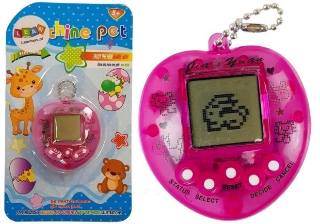 Jeu électronique Tamagotchi Rose avec chaîne courte