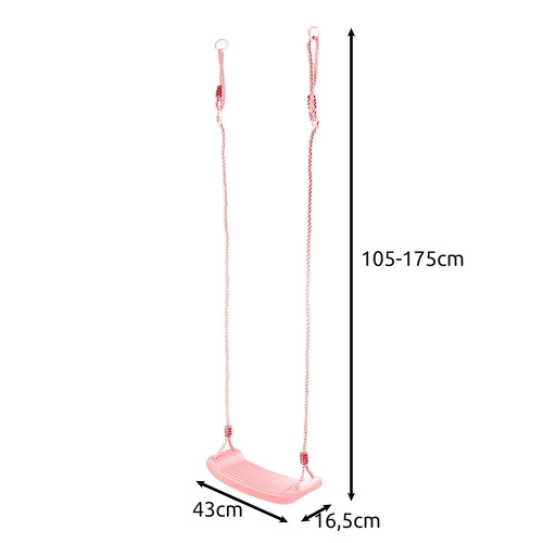 Balançoire pour enfants à corde rose