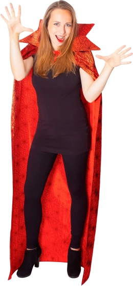 Cape de sorcier rouge pour adulte