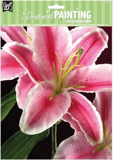Peinture diamant sur carton – lys 21 × 29 cm