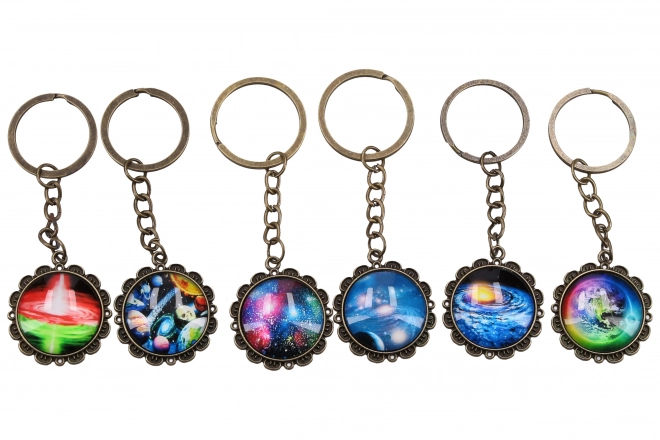 Pendentif de clé avec design spatial