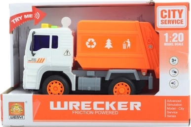 Camion poubelle à piles avec lumières et sons