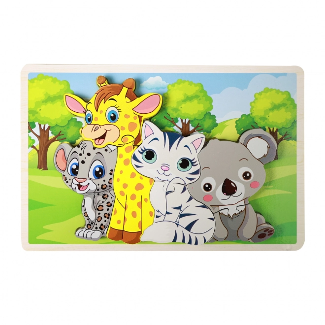 Puzzle en bois avec des animaux – 8 pièces