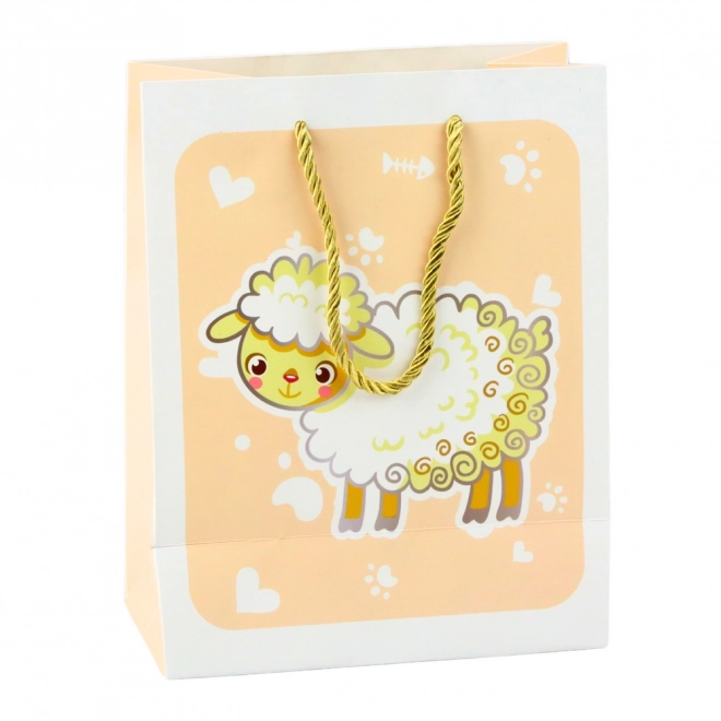 Sac cadeau animaux 3D pastel