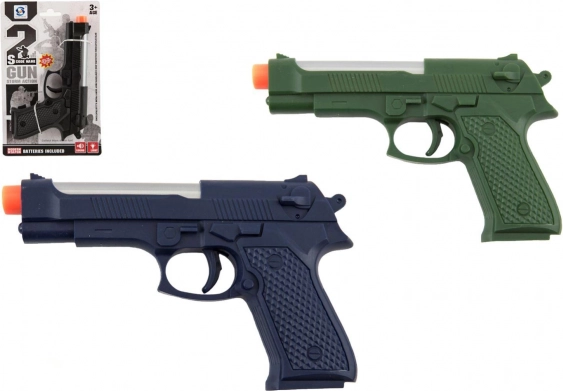 Pistolet en plastique 17 cm avec lumière et son