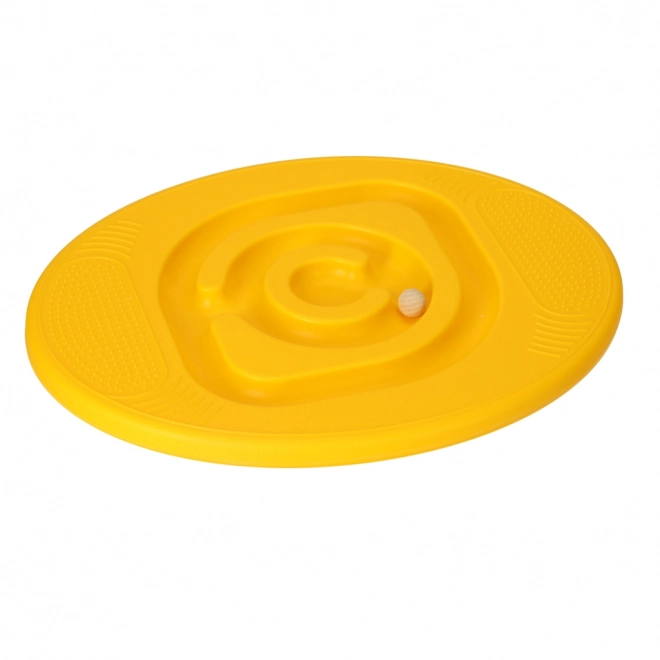 Planche d’équilibre jaune avec labyrinthe pour enfants
