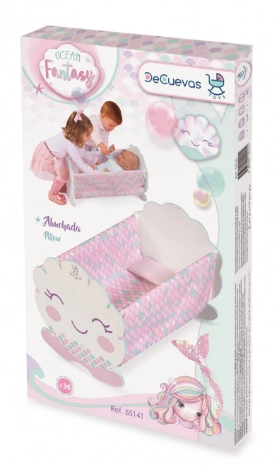 DeCuevas 55141 Berceau en bois pour poupées avec accessoires Ocean Fantasy 2021