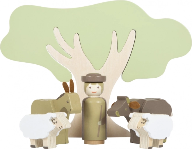 Petite Crèche de Noël en Bois