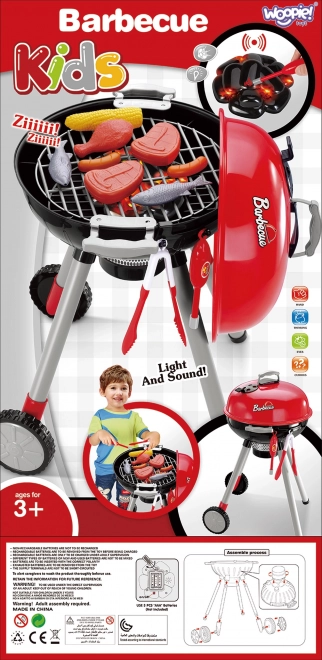 Barbecue enfants avec lumières et sons fonctionnant sur pile